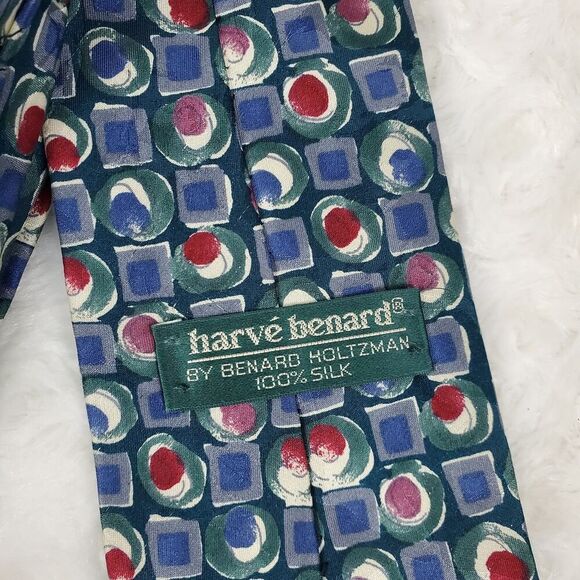 Harve' Benard Silk Tie Blue - Picture 3 of 6